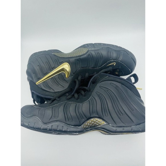 Nike Air Foamposite Pro Black Metallic Gold 2018 Size 12 624041-009 With OG Box main image 8